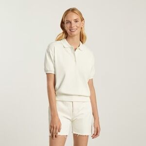 Everlane Cream Polo Top